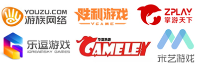 内容提供商、发行商：游族网络、胜利游戏、掌游天下、乐逗游戏、华夏乐游、米艺游戏