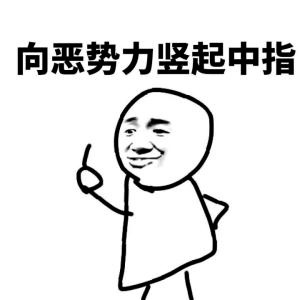 黑恶势力竖中指