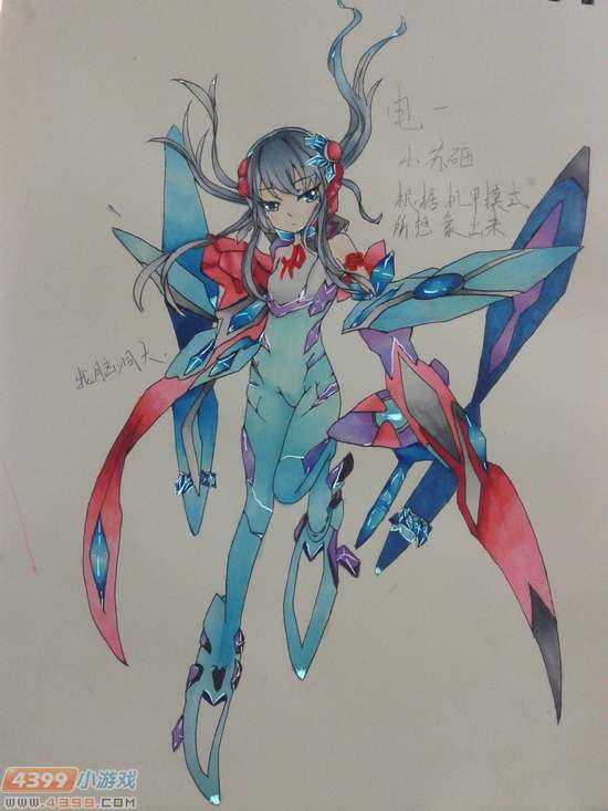 生死狙击玩家手绘-自创机甲少女