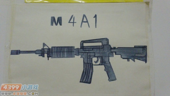 生死狙击玩家手绘-M4A1