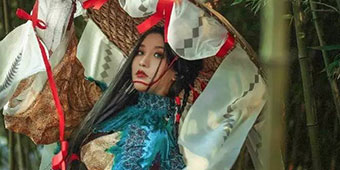 阴阳师姑获鸟COS，这把伞就是我的利刃!