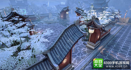 《镇魔曲》手游—梦幻般的雪夜—天阙王城实景