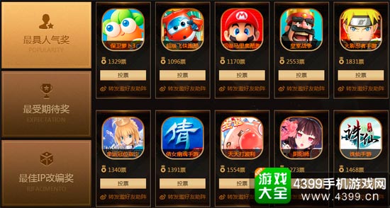 最具人气奖