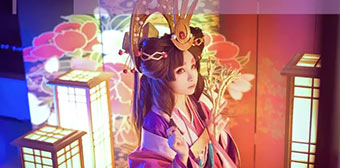 阴阳师辉夜姬小萌萝莉cos图 月夜清辉皎洁如你