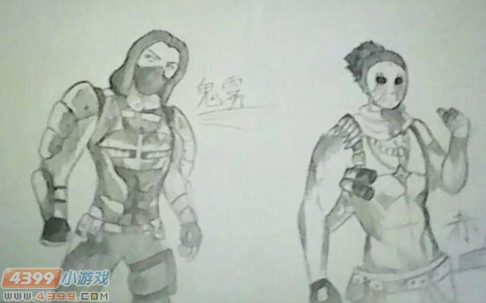生死狙击玩家手绘-男神二人组