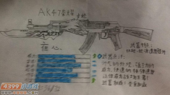 生死狙击玩家手绘-手绘AK47荣耀