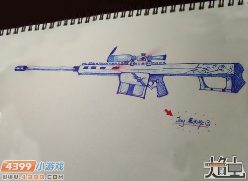 生死狙击玩家手绘-巴雷特狙击枪