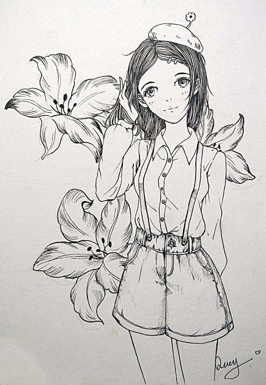 线描咖喱-4399雀吟