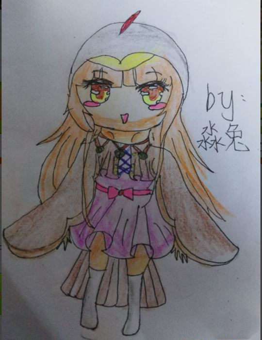 手绘金光孔雀-4399淼兔