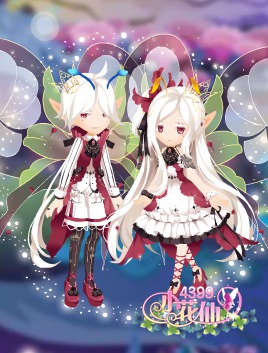 小花仙绛红花竹套装
