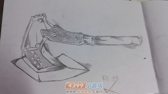 生死狙击玩家手绘-手绘军用手斧