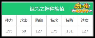 奥拉星诅咒之神种族值解析