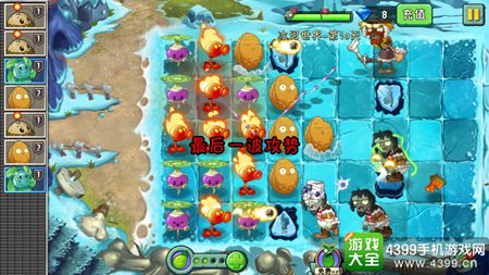 植物大战僵尸2冰河世界第十天攻略