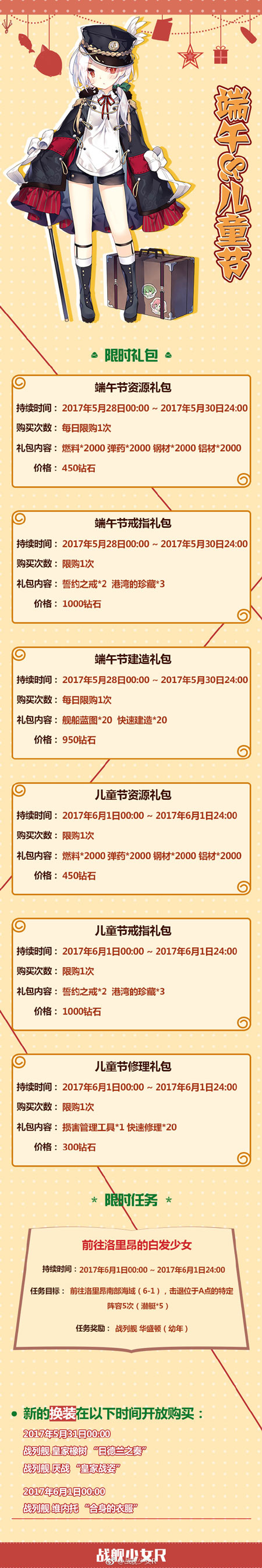 战舰少女r端午儿童节活动