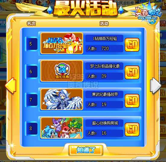 奥奇传说全民活跃榜揭晓 快来瞅一瞅