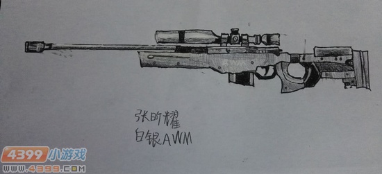 生死狙击玩家手绘-白银AWM