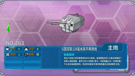 战舰少女rG国双联128毫米高平两用炮