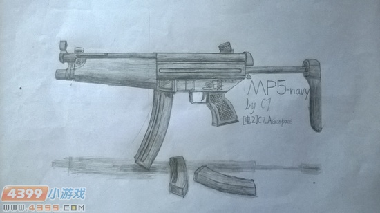 生死狙击玩家手绘-MP5