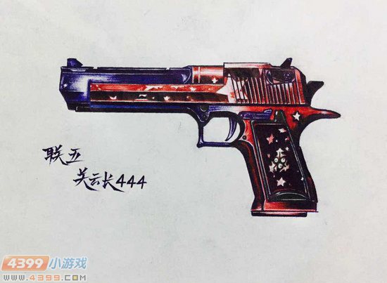 生死狙击玩家手绘-幻彩沙鹰