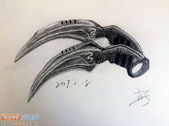 生死狙击玩家手绘-双持毒牙
