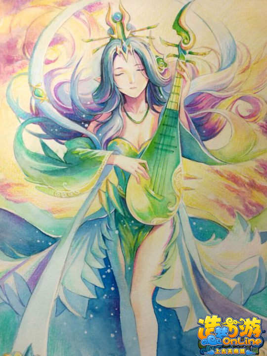 手绘玉石琵琶精-4399花栗鼠
