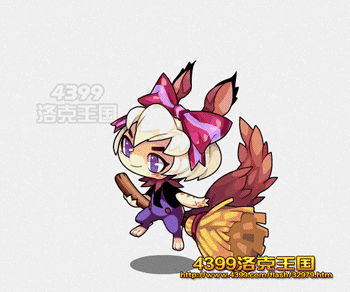 洛克王国萌萌大尾小女巫战斗动图