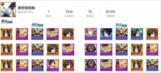 阴阳师斗技阵容