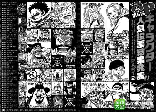 海贼王第6次人气票选结果