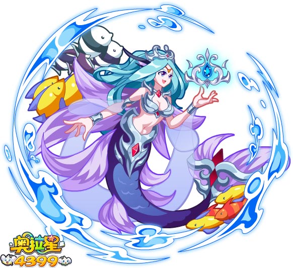 奥拉星人鱼姬迦夜图片 人鱼姬迦夜高清大图