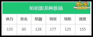 奥拉星始祖影龙种族值解析