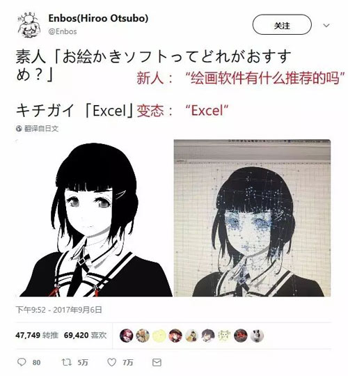 Excel不仅能画画，甚至分出了不同流派