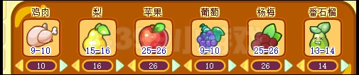 奥奇传说4级晶莹水果派配方