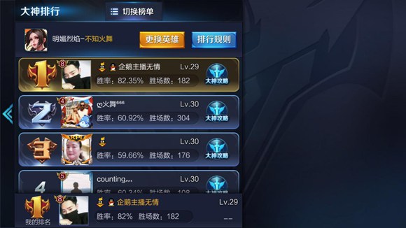 BA.无情、方惜领衔雄霸王者荣耀连胜记录