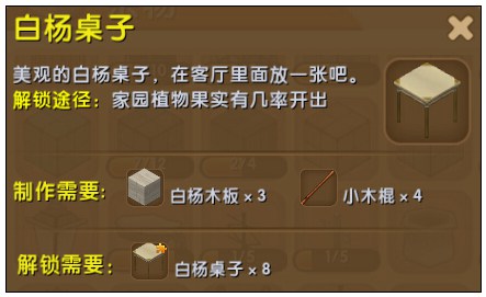 迷你世界白杨桌子怎么做 白杨桌子怎么合成