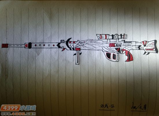 生死狙击玩家手绘-barrett--炎龙
