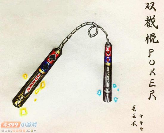 生死狙击玩家手绘-双截棍POKER