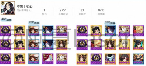 阴阳师斗技阵容
