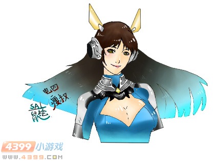 生死狙击玩家手绘-电音少女