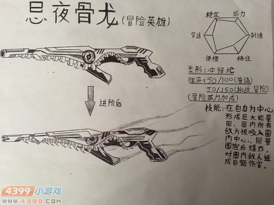 生死狙击玩家手绘-忌夜骨龙