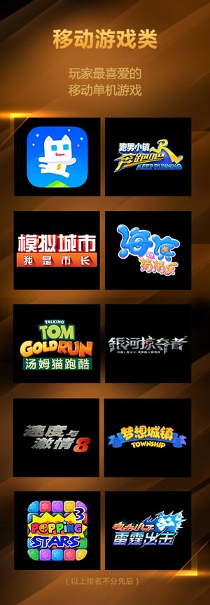 “金翎奖”移动单机游戏TOP10