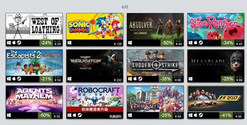 2017STEAM年度最佳游戏榜单