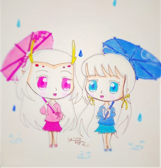 龙女与小唐·雨中漫步-4399万小瑶