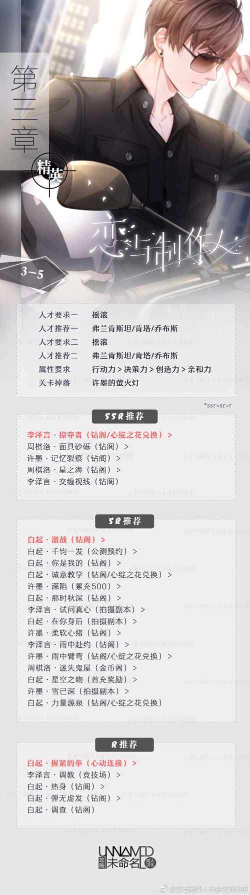 恋与制作人精英3-5关怎么过 精英第三章攻略