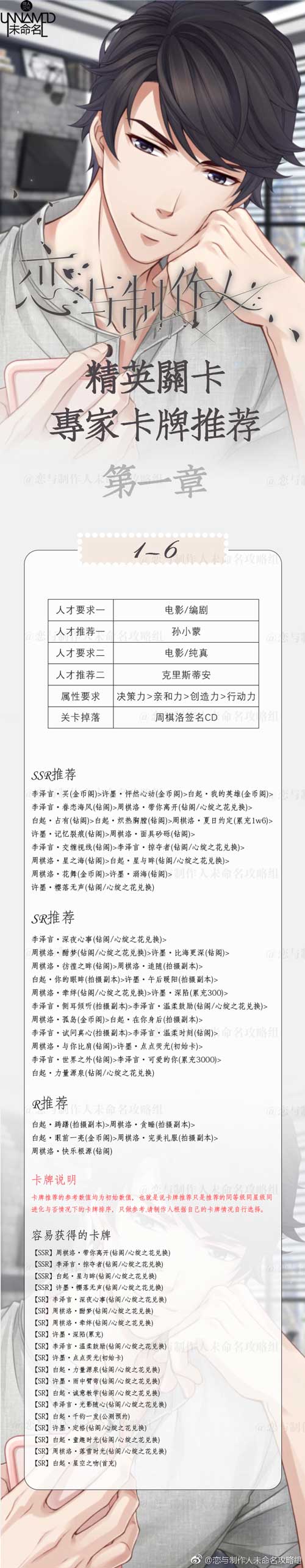 恋与制作人精英1-6关怎么过