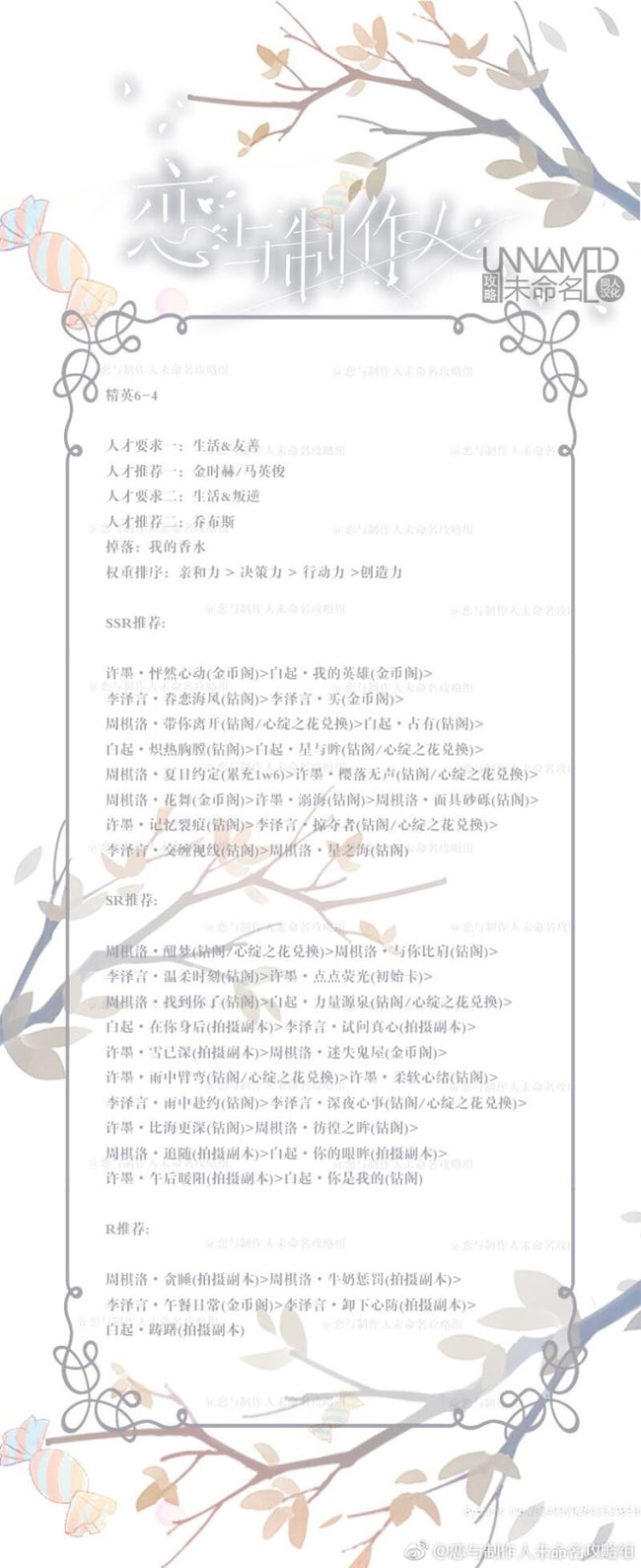 恋与制作人精英6-4关怎么过