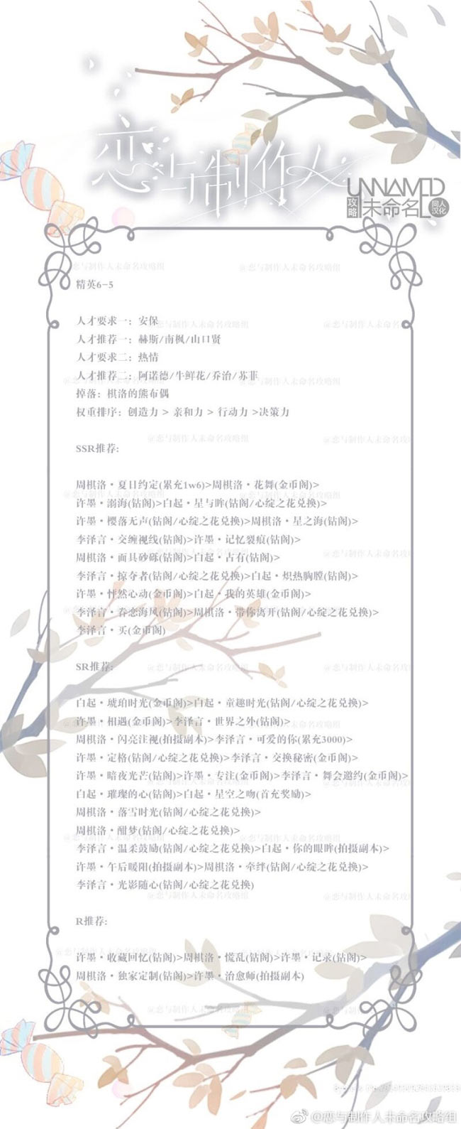 恋与制作人精英6-5关怎么过