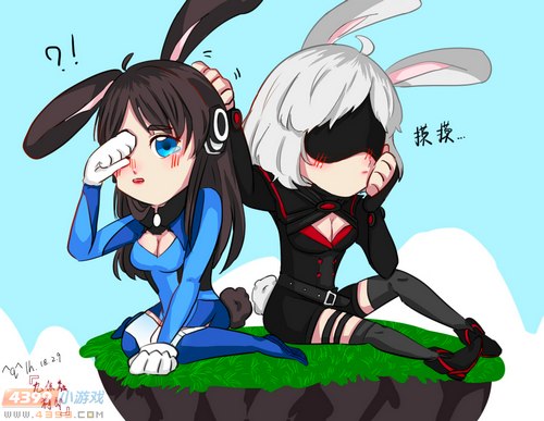 生死狙击玩家手绘-电音少女&黑暗特工