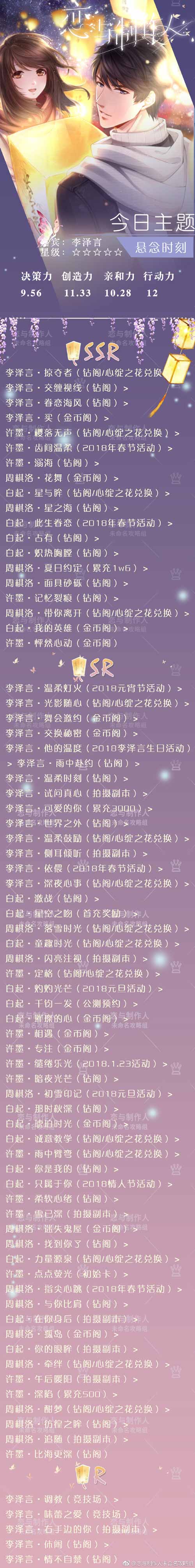 恋与制作人票房争夺战攻略