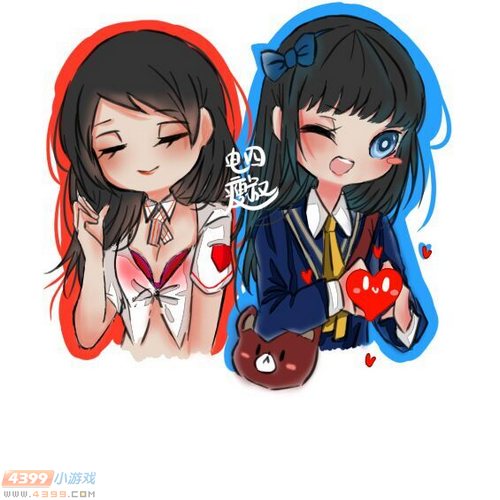 生死狙击玩家手绘-朱丽叶&紫萱