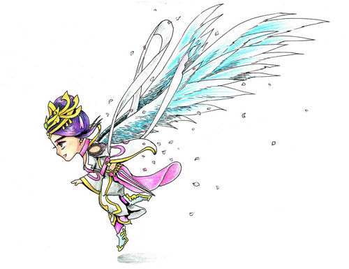 上古天帝篇彩铅手绘玄女